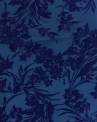Dawn Maxi Dress in Midnight Leaf Flock Navy