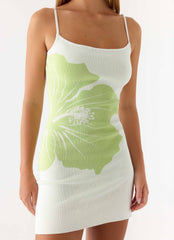 Deimia Knit Mini Dress - White