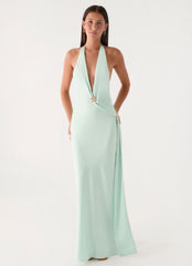 Eleni Halter Maxi Dress - Pistachio