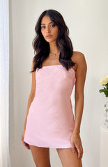 Ellie Baby Pink Strapless Mini Dress
