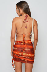 Elysha Halter Mini Dress Red
