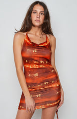 Elysha Halter Mini Dress Red