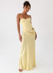 Emory Corset Maxi Dress - Yellow