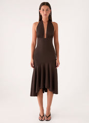 Enyah Midi Dress - Chocolate