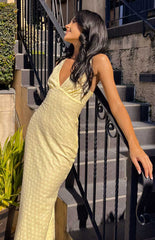 Evilia Yellow Midi Dress