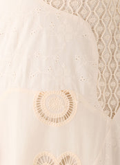 Fabienne Spliced Cotton Maxi Dress - Ivory