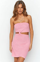 Fiona Pink Strapless Mini Dress