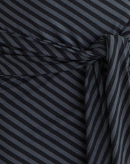 Genya Mini Dress in Oblique Stripe Ocean Storm