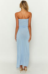 Girls' Night Out Blue Knit Midi Dress