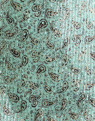 Hepasi Halter Mini Dress in Paisley Sequin Teal