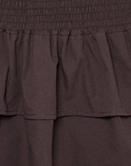 Herais Halterneck Mini Dress in Deep Mahogany