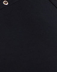 Ishikawa Asymmetrical Maxi Dress with Eyelets in Black