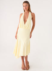Ignite It Midi Dress - Lemon