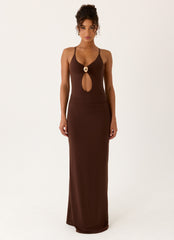 Inez Maxi Dress - Chocolate