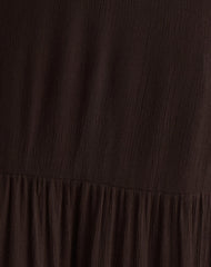 Jenesis Maxi Dress in Crinkle Bitter Chocolate