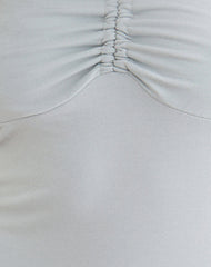 Juvela Halterneck Mini Dress in Cupro Ice Blue