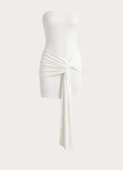 Jiliana Strapless Mini Dress - White