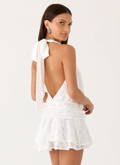 Jovanna Lace Mini Dress - White