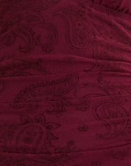 Kamau Dress in Flock Compact Paisley Wine