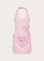 Kimana Halter Mini Dress - Pink