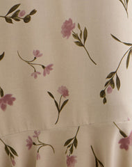 Lisandy Midi Dress in Bloom Leafy Taupe