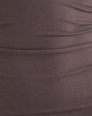 Luscian Plunge Mini Dress in Peppercorn