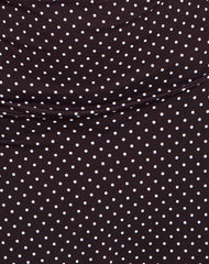 Luscian Plunge Mini Dress in Micro Polka Brown