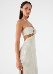 Laid Bare Maxi Dress - Desert Stripe