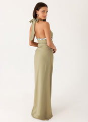 Lorela Maxi Dress - Pale Olive