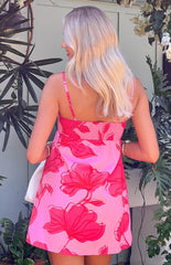 Lotus Love Affair Pink Floral Mini Dress