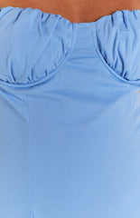 Love Again Blue Halter Mini Dress