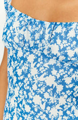 Love & Lust Blue Floral Mini Dress