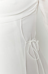 Lucy White Long Sleeve Mini Dress
