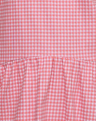 Magare Mini Dress in Mini Gingham Peach
