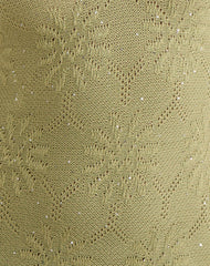 Malvara Halterneck Mini Dress in Sequin Knit Green