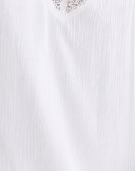Manika Plunge Babydoll Mini Dress in Rayon White