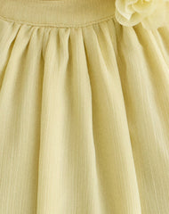 Margaux Mini Dress in Chiffon Lemon