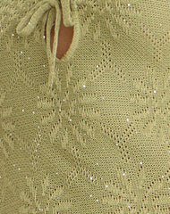 Masela Midi Dress in Sequin Knit Green