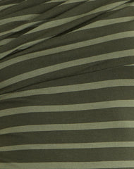 Mausari Mini Dress in Wide Stripe Green