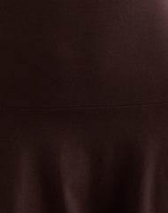 Messac Asymmetric Dress in Rayon Jersey Bitter Chocolate