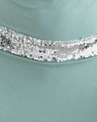 Miharu Mini Dress in Aqua Grey