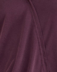Mihiro Plunge Mini Dress in Cupro Deep Purple