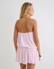 Moka Mini Dress in Crinkle Light Pink