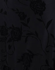 Motya Halterneck Mini Dress in Floral Rose Flocked Black