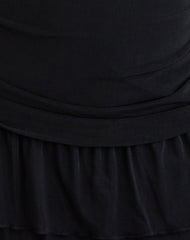Mowgli Cap Sleeve Mini Dress in Black
