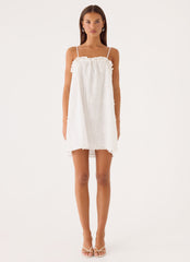 Mianna Cotton Mini Dress - White