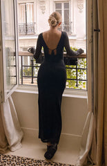 Monni Black Maxi Dress