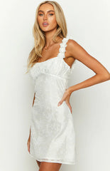My Flower White Mini Dress