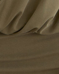 Narina Mini Dress in Cupro Olive Stone
