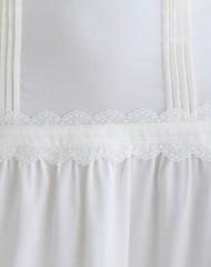 Nesha Ruffle Satin Mini Dress in White